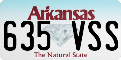AR license plate 635VSS