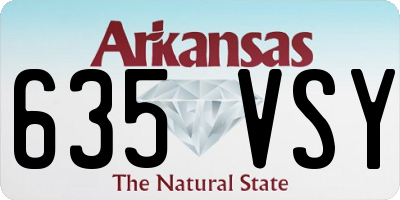 AR license plate 635VSY