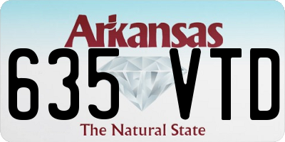 AR license plate 635VTD
