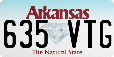 AR license plate 635VTG