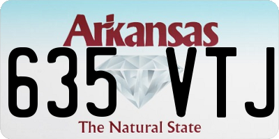 AR license plate 635VTJ
