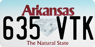 AR license plate 635VTK