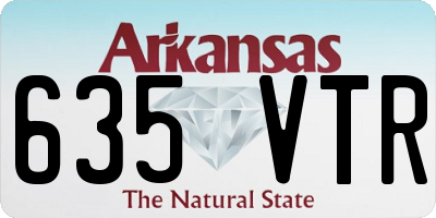 AR license plate 635VTR