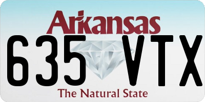 AR license plate 635VTX