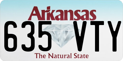 AR license plate 635VTY