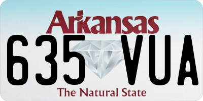 AR license plate 635VUA