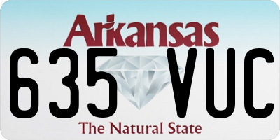 AR license plate 635VUC