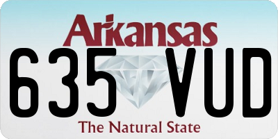 AR license plate 635VUD