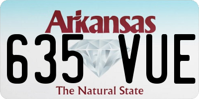 AR license plate 635VUE