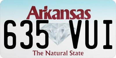 AR license plate 635VUI