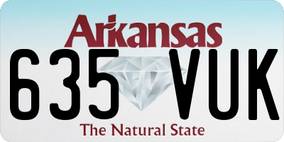 AR license plate 635VUK