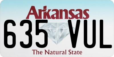 AR license plate 635VUL