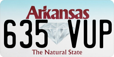 AR license plate 635VUP