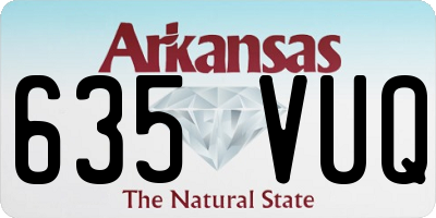 AR license plate 635VUQ