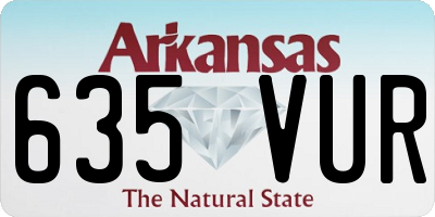 AR license plate 635VUR