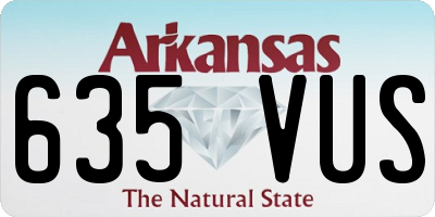 AR license plate 635VUS