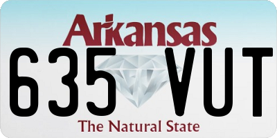 AR license plate 635VUT