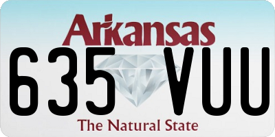 AR license plate 635VUU