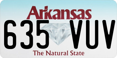 AR license plate 635VUV