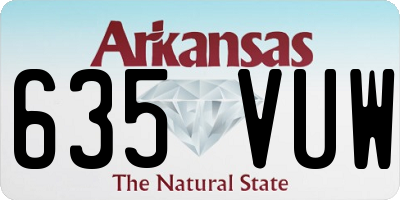 AR license plate 635VUW