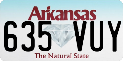 AR license plate 635VUY
