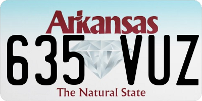 AR license plate 635VUZ
