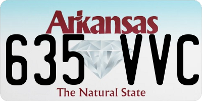 AR license plate 635VVC