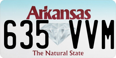 AR license plate 635VVM