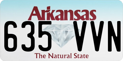AR license plate 635VVN