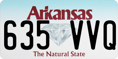 AR license plate 635VVQ