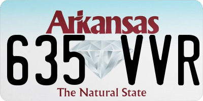 AR license plate 635VVR