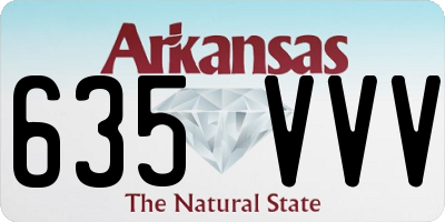 AR license plate 635VVV