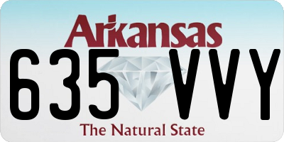 AR license plate 635VVY