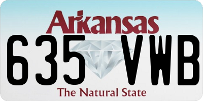 AR license plate 635VWB