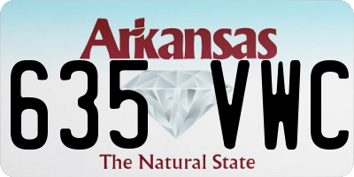 AR license plate 635VWC