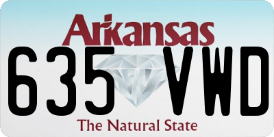 AR license plate 635VWD