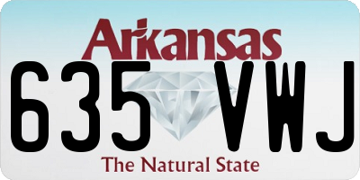 AR license plate 635VWJ