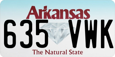 AR license plate 635VWK