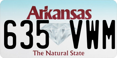 AR license plate 635VWM
