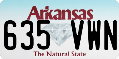 AR license plate 635VWN