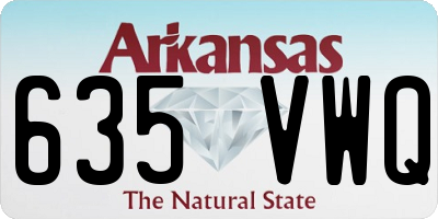 AR license plate 635VWQ