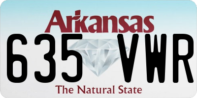 AR license plate 635VWR