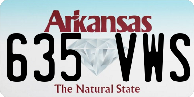 AR license plate 635VWS