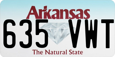 AR license plate 635VWT