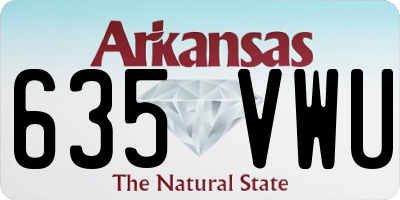 AR license plate 635VWU