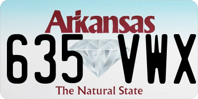 AR license plate 635VWX