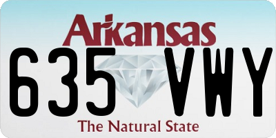 AR license plate 635VWY