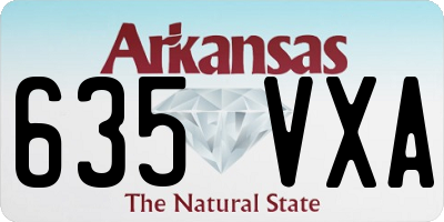AR license plate 635VXA