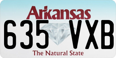 AR license plate 635VXB