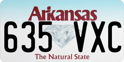 AR license plate 635VXC